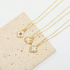 Pendant Necklace Fourleaf Clover Geometric Copper Mixed Gemstone Electroplating For Women