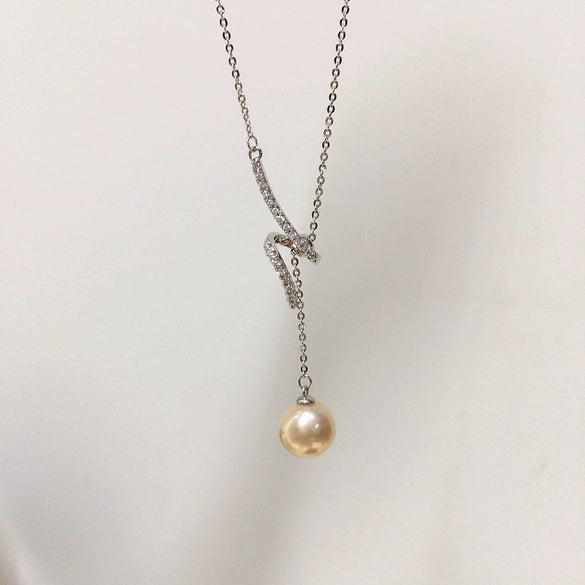 Pendant Necklace Freshwater Pearl Copper Baroque Round Alien Shape Candy Wrinkle Style