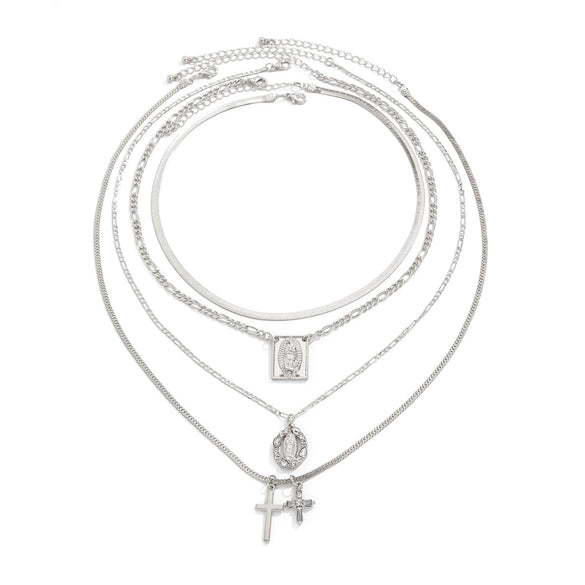 Pendant Necklace Geometric Pattern Alloy Copperclad Iron Iron Copper Snake Bone Chain Electroplating