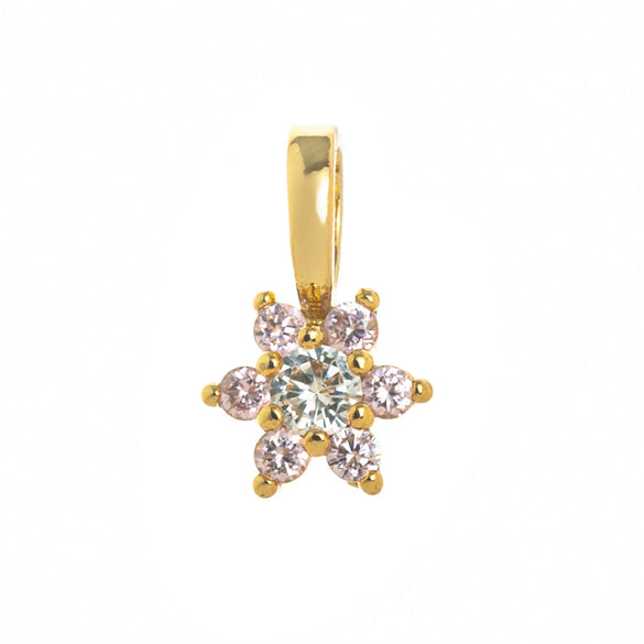 Pendant Necklace Glass Zircon Copper Electroplating Hexagonal Round Shape Birthstone December