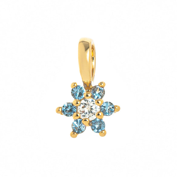 Pendant Necklace Glass Zircon Copper Electroplating Hexagonal Round Shape Birthstone December