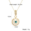 Pendant Necklace Gold Plated Copper Geometric Oil Drop Devil's Eye Retro