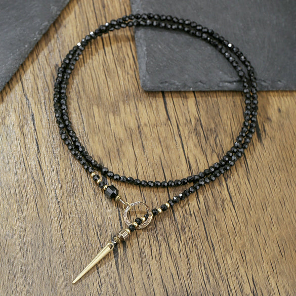 Pendant Necklace Gothic Rivet Acrylic Alloy Geometric Handmade Multistrand O Word Chain Unisex