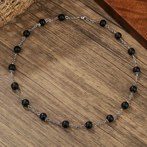 Pendant Necklace Gothic Rivet Acrylic Alloy Geometric Handmade Multistrand O Word Chain Unisex