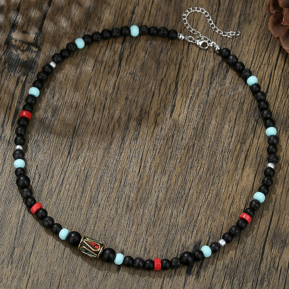 Pendant Necklace Hand Of Fatima Geometric Black Sand Black Gallstone Alloy Electroplated Unisex O Chain