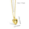 Pendant Necklace Heart Shape Copper 14K Gold Plated Electroplating For Women