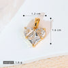 Pendant Necklace Heartshaped Copper Microinlaid Colorful Zircon Electroplating