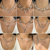 Pendant Necklace Hip Hop Star Shape Geometric Imitation Pearl Metal Zinc Alloy Iron Electroplating Ball Chain