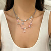 Pendant Necklace Hip Hop Star Shape Geometric Imitation Pearl Metal Zinc Alloy Iron Electroplating Ball Chain