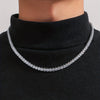 Pendant Necklace Hiphop Disco Lightning Style Copper Alloy With Diamond Geometric Design For Men And Women