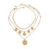Pendant Necklace Imitation Pearl Copper Chain Alloy Geometric Electroplating