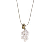 Pendant Necklace Imitation Pearl Resin Copper Drop Shape Electroplating Snake Bone Chain For Women
