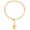 Pendant Necklace Iron Heart Shape Electroplated Simple Style For Women