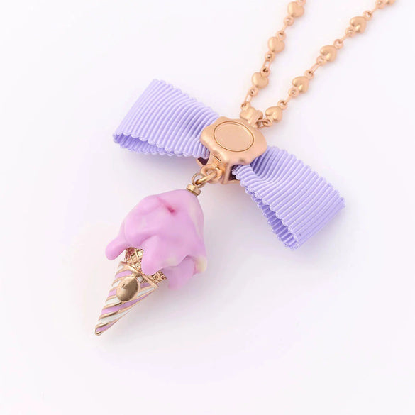 Pendant Necklace Jewelry Copper Bow Fairy Fruit Food Style Electroplated