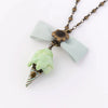 Pendant Necklace Jewelry Copper Bow Fairy Fruit Food Style Electroplated