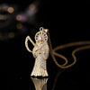 Pendant Necklace Jewelry Copper Inlaid Zircon Cartoon Characters Style