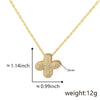 Pendant Necklace Jewelry Copper Plated Electroplating Zircon Letter Pattern