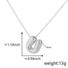 Pendant Necklace Jewelry Copper Plated Electroplating Zircon Letter Pattern