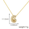 Pendant Necklace Jewelry Copper Plated Electroplating Zircon Letter Pattern