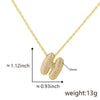 Pendant Necklace Jewelry Copper Plated Electroplating Zircon Letter Pattern
