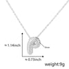 Pendant Necklace Jewelry Copper Plated Electroplating Zircon Letter Pattern