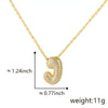 Pendant Necklace Jewelry Copper Plated Electroplating Zircon Letter Pattern