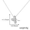 Pendant Necklace Jewelry Copper Plated Electroplating Zircon Letter Pattern