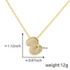 Pendant Necklace Jewelry Copper Plated Electroplating Zircon Letter Pattern
