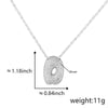Pendant Necklace Jewelry Copper Plated Electroplating Zircon Letter Pattern