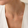 Pendant Necklace Jewelry Copper Plated With Real Gold Geometric Style Electroplating