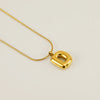 Pendant Necklace Jewelry Gold Plated 316L Stainless Steel With English Letters Pattern