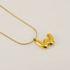 Pendant Necklace Jewelry Gold Plated 316L Stainless Steel With English Letters Pattern