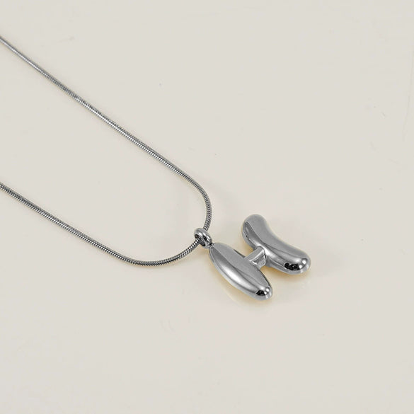 Pendant Necklace Jewelry Gold Plated 316L Stainless Steel With English Letters Pattern