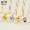 Pendant Necklace Jewelry Gold Plated 316L Stainless Steel With English Letters Pattern