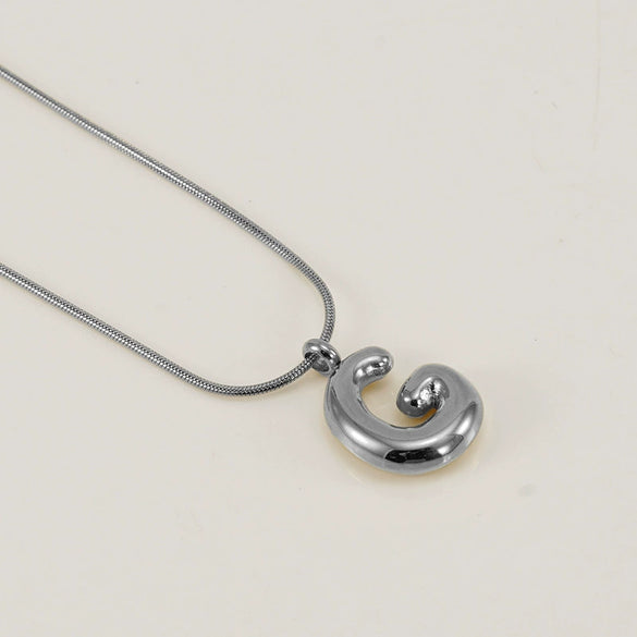 Pendant Necklace Jewelry Gold Plated 316L Stainless Steel With English Letters Pattern