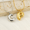 Pendant Necklace Jewelry Gold Plated 316L Stainless Steel With English Letters Pattern