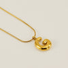 Pendant Necklace Jewelry Gold Plated 316L Stainless Steel With English Letters Pattern