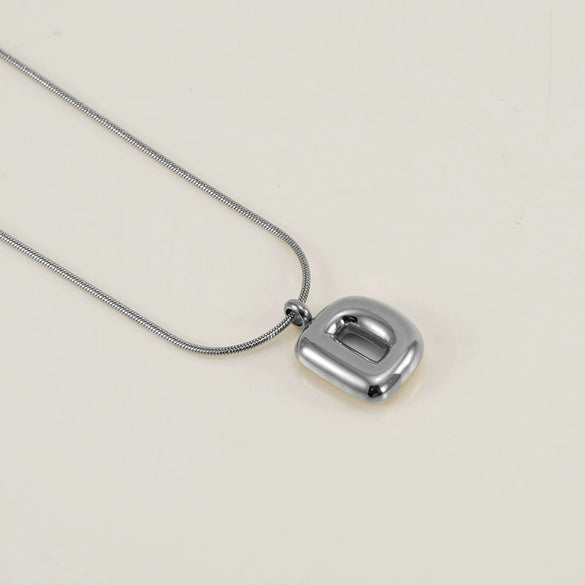 Pendant Necklace Jewelry Gold Plated 316L Stainless Steel With English Letters Pattern