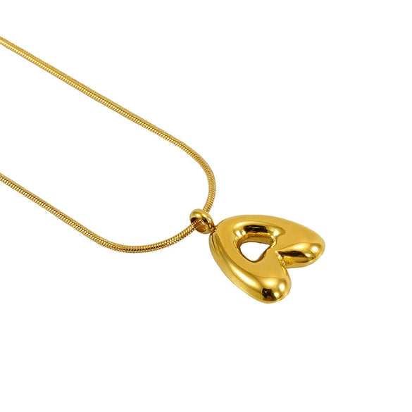 Pendant Necklace Jewelry Gold Plated 316L Stainless Steel With English Letters Pattern