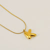 Pendant Necklace Jewelry Gold Plated 316L Stainless Steel With English Letters Pattern