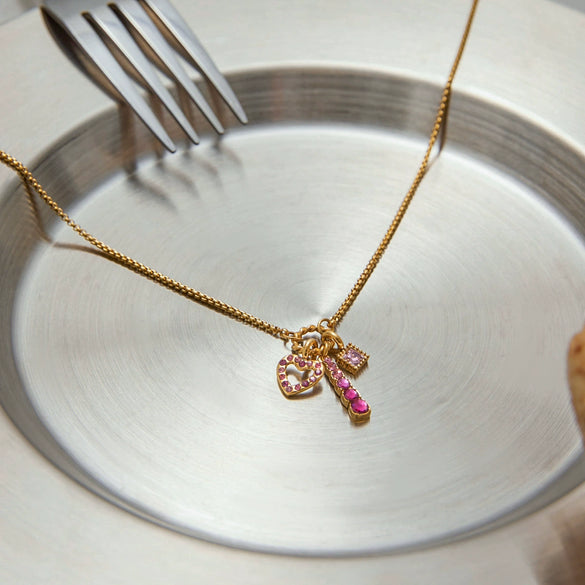Pendant Necklace Jewelry Stainless Steel Titanium Steel Geometric Love Electroplating Design