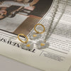 Pendant Necklace Jewelry Stainless Steel Titanium Steel Heart Shaped Electroplated Gold And Silver Color Matching