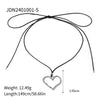 Pendant Necklace Jewelry Stainless Steel Wax Rope Heart Shape Electroplating