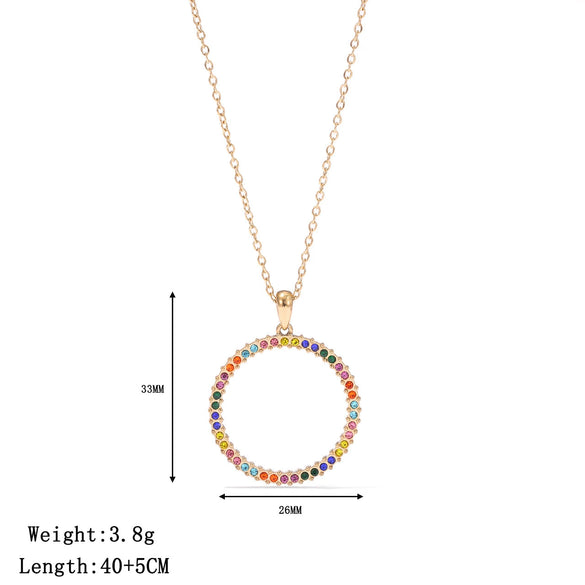 Pendant Necklace Jewelry Titanium Steel Geometric Electroplating Women's