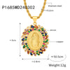 Pendant Necklace Jewelry 316L Stainless Steel Gold Plated Geometric Cartoon Characters Diamond