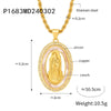 Pendant Necklace Jewelry 316L Stainless Steel Gold Plated Geometric Cartoon Characters Diamond