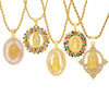 Pendant Necklace Jewelry 316L Stainless Steel Gold Plated Geometric Cartoon Characters Diamond