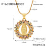 Pendant Necklace Jewelry 316L Stainless Steel Gold Plated Geometric Cartoon Characters Diamond