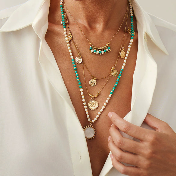 Pendant Necklace Metal Alloy Geometric Style Electroplating Clavicle Chain Women's