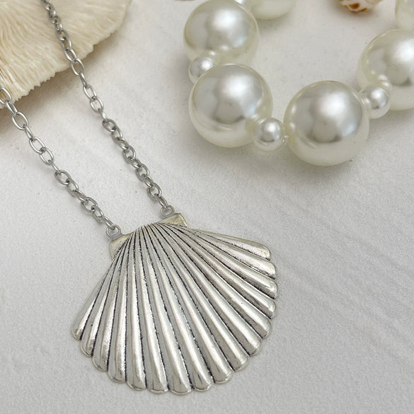 Pendant Necklace Metal Alloy Imitation Pearl Beaded Geometric Electroplating Women's